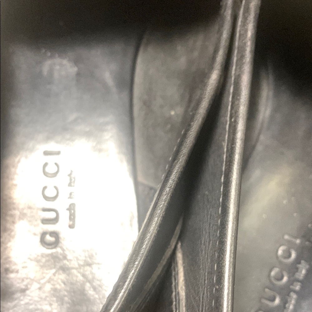 Gucci Black Leather Horsebit Loafers Vintage - Picture 7 of 9